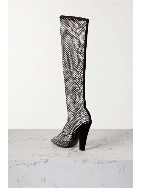 ysl fishnet boots|ysl saint laurent boots.